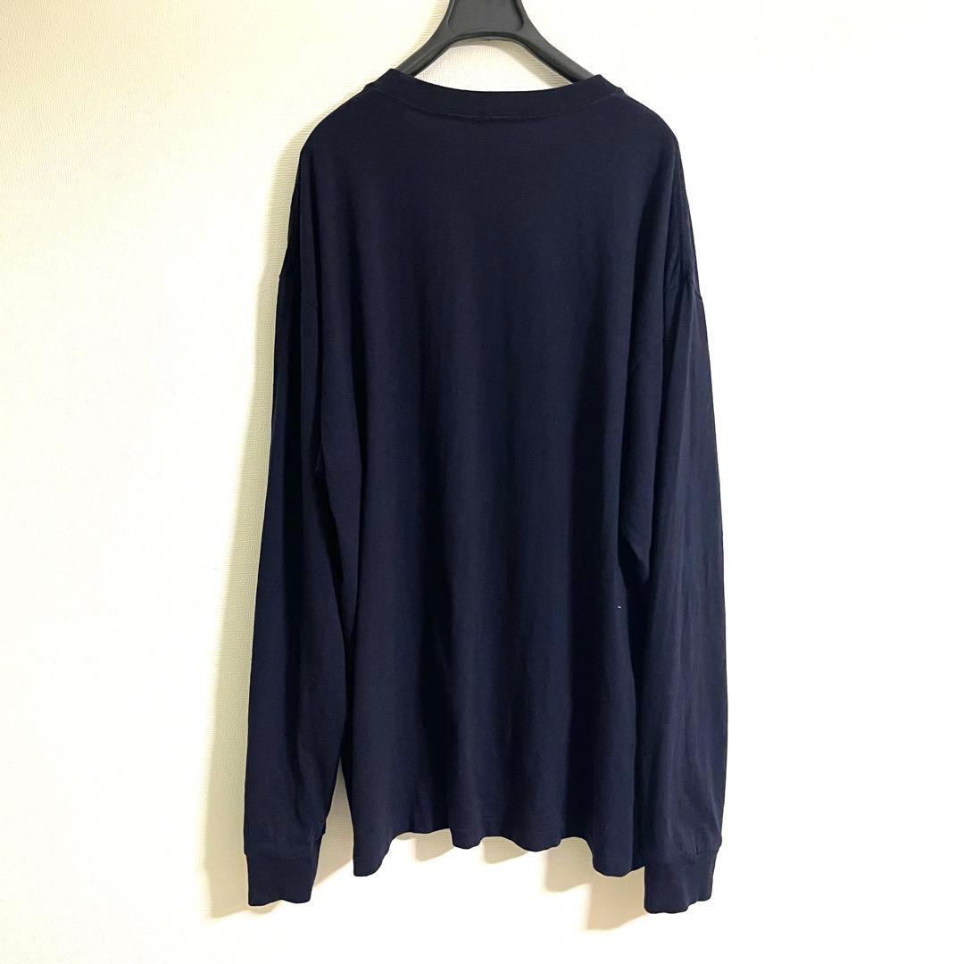 COMOLI 空紡天竺 長袖クルー 2023SS ネイビー サイズ3