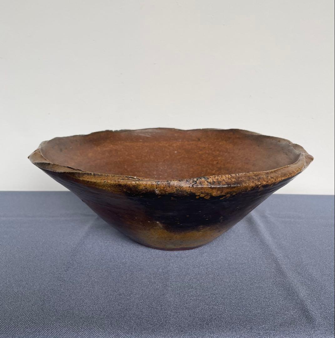 備前焼　川端文男　花器　水盤