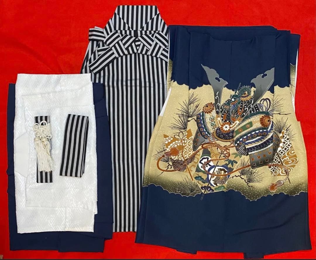 七五三 5歳 男の子 セット 濃紺ゴールド