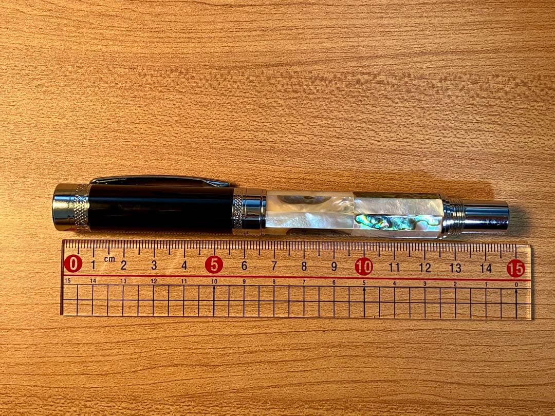 クロスポイント長刀研ぎ万年筆 螺鈿細工 極太