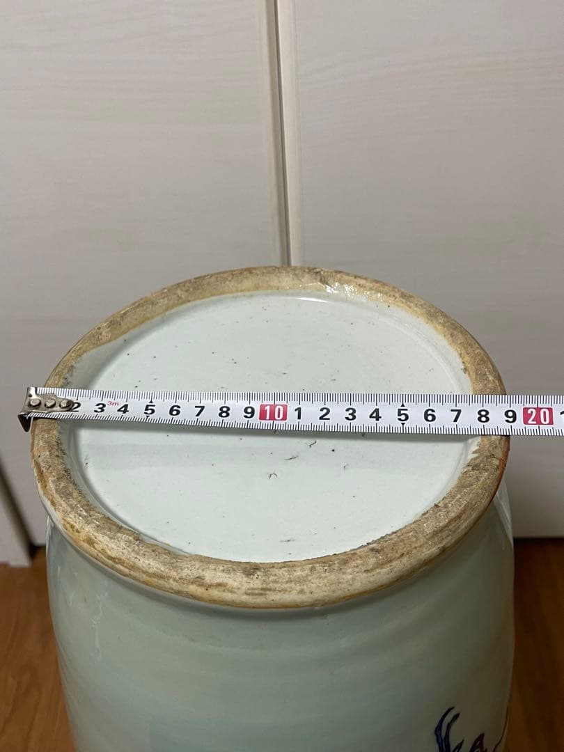 青白磁 花瓶 中国風 古染付 アンティーク 欠けあり