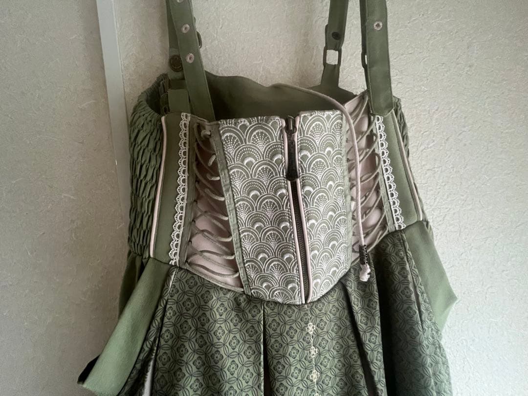 ozzon 巫女風袴スカート グリーン