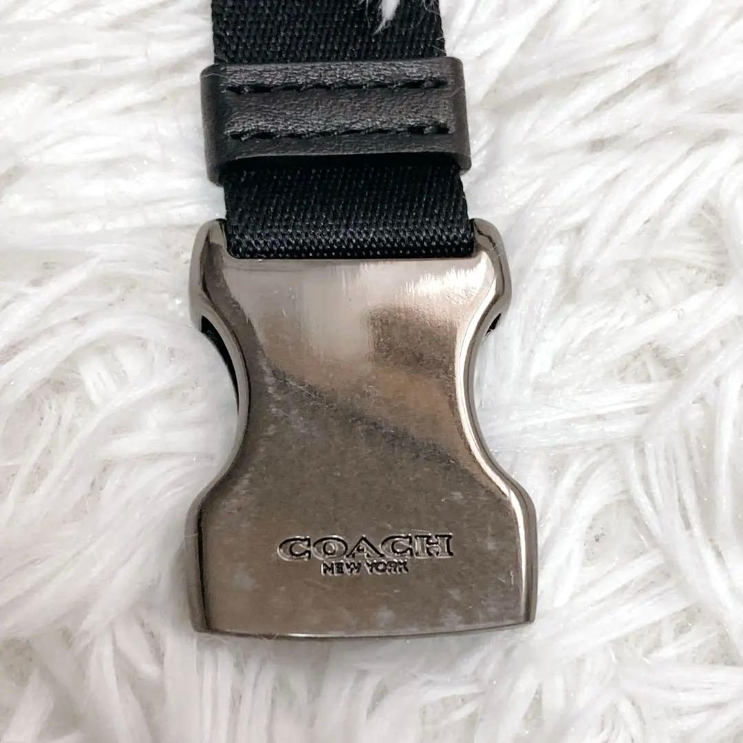 COACH コーチ シグネチャー PVC/レザー ウエストバッグ F84711