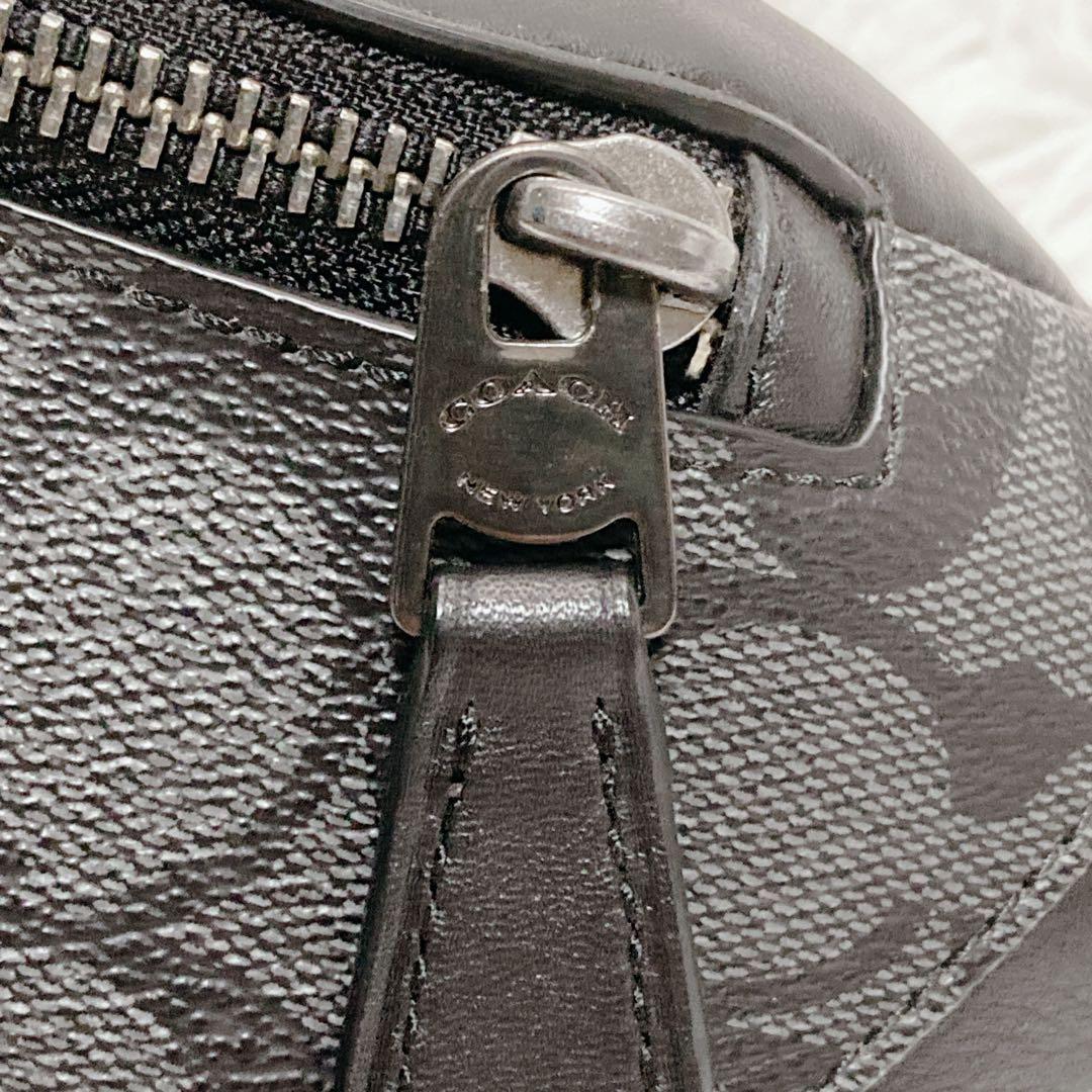 COACH コーチ シグネチャー PVC/レザー ウエストバッグ F84711