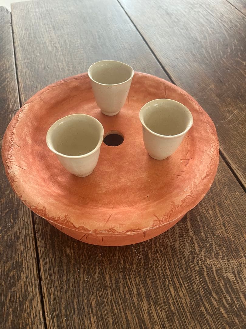 河合和美　中国茶　茶盤　美品　貴重