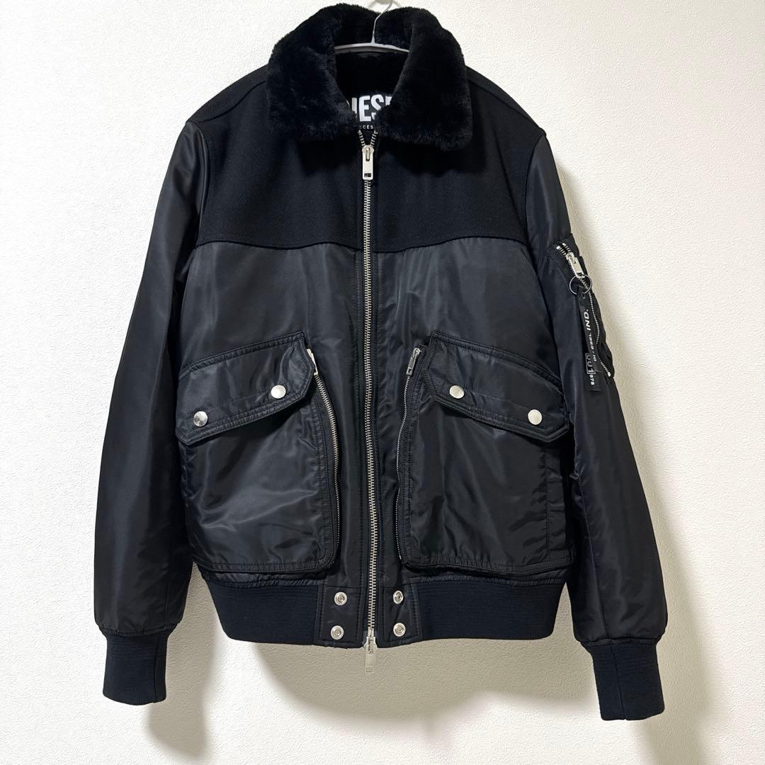 【けん】DIESEL MA-1 ボンバージャケット ブラック Lサイズ