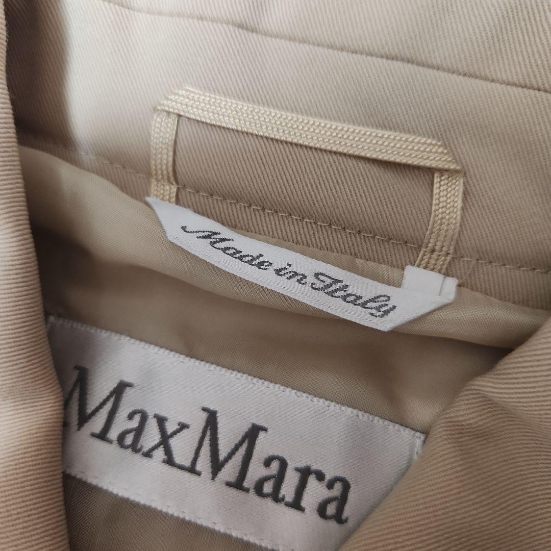 【新品】マックスマーラ白タグバージンウールコートベージュ 40サイズ