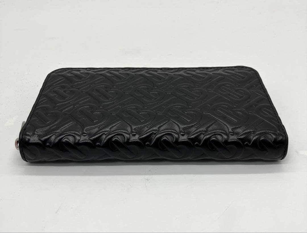 ⭐️ 極美品 バーバリー エンボス ラウンドファスナー 長財布 ブラック 鑑定済