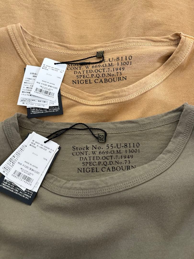 Nigel Cabourn 長袖カットソー 2色セット新品タグ付き