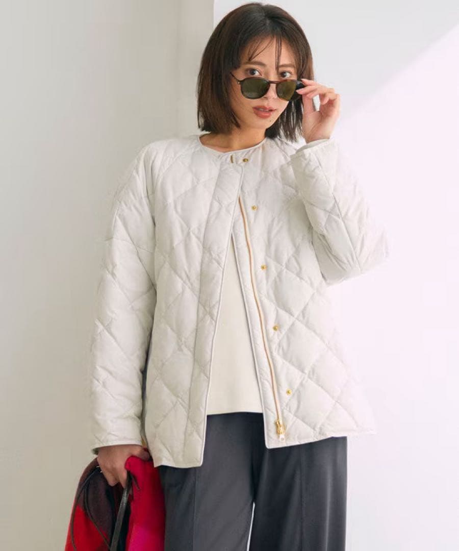 【自宅で洗濯OK / 軽量で暖かい】TAIONコラボ キルティングブルゾン