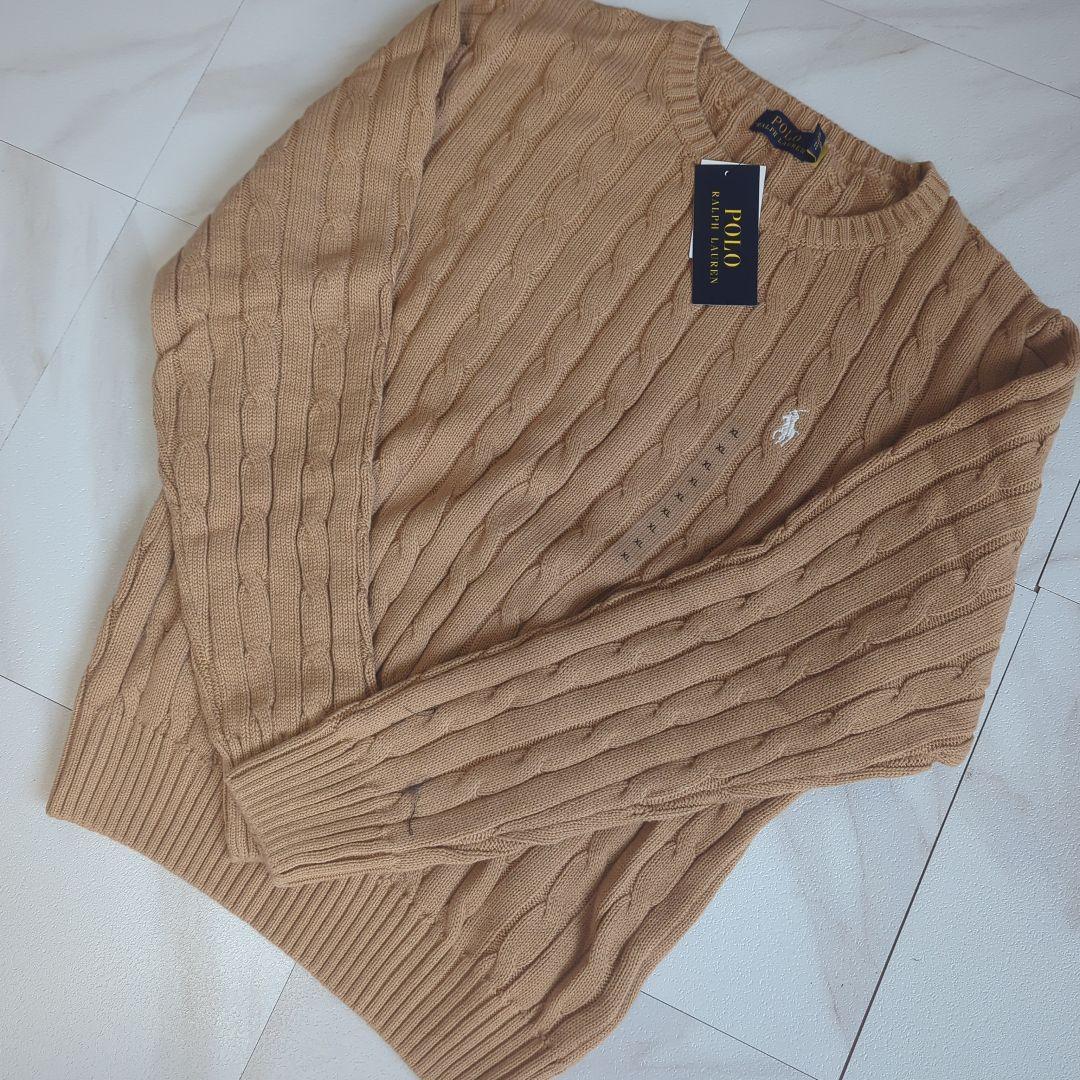 Polo Ralph Lauren ケーブルニットセーター XL ベージュ