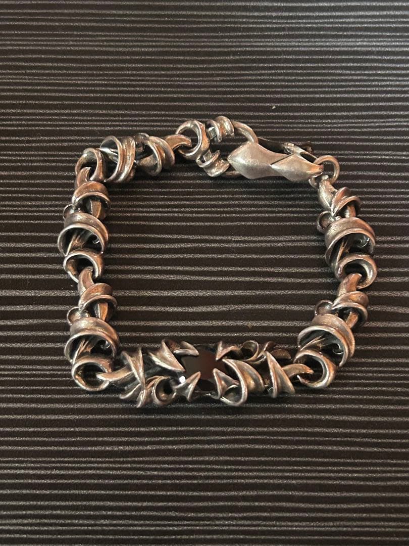 シルバー925チェーンリンク ブレスレット　オニキス