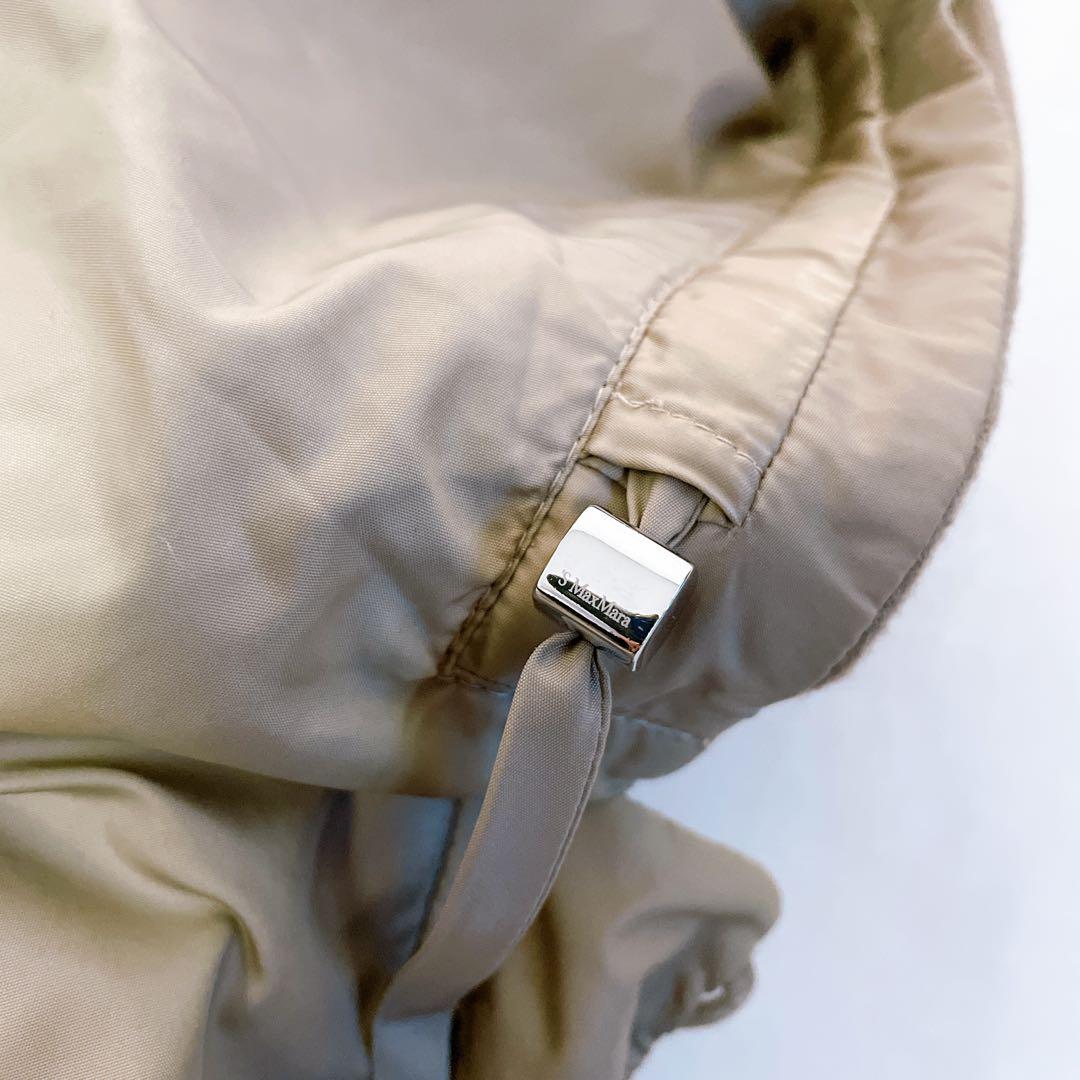 MaxMara✨クチートアマーノ リバーシブルフーデットコート ロゴ 付け袖 M