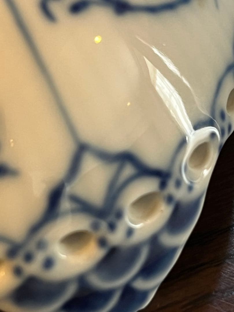 ロイヤルコペンハーゲン フルレース キャンドルスタンド　蝋燭台　2客セット