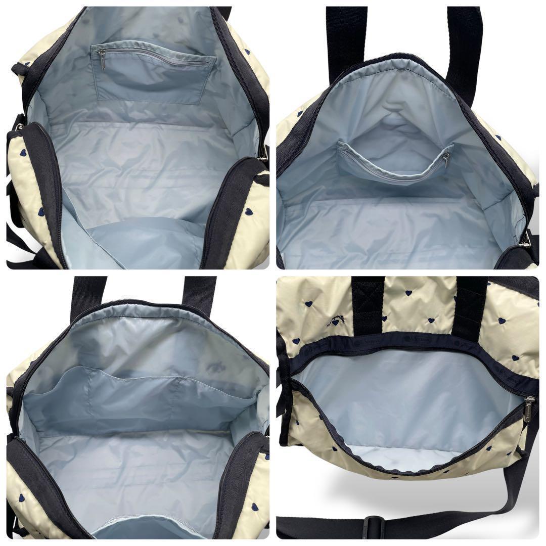 希少 レスポートサック 2way 刺繍ロゴ スイスハート ボストンバッグ