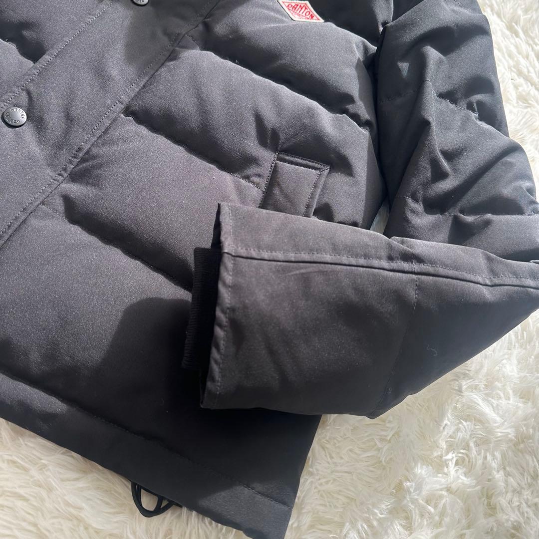 ダントン DANTON ダウンジャケット ファー フード ブラック S