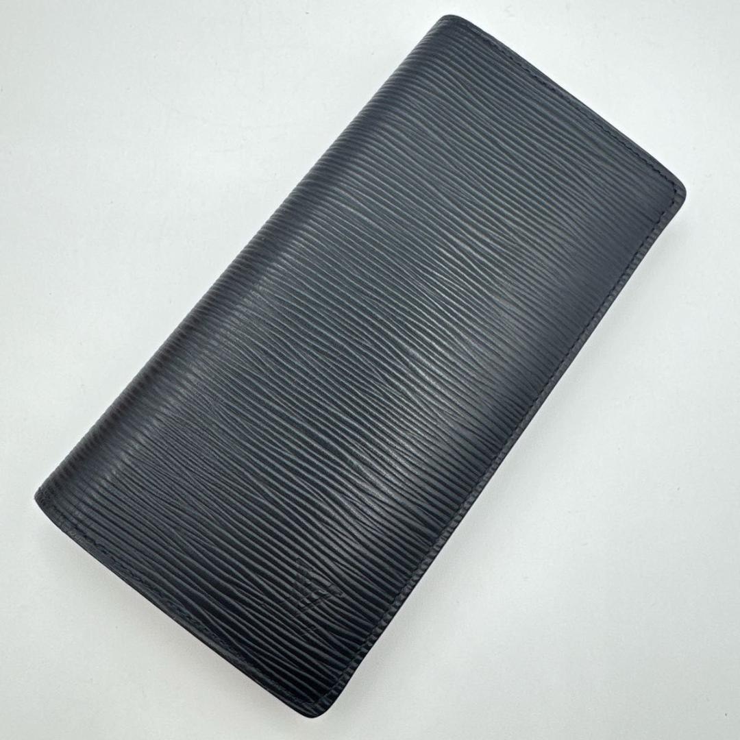 【美品】ルイヴィトン エピ ポルトフォイユ・ブラザ 長財布 ノワール 黒 メンズ