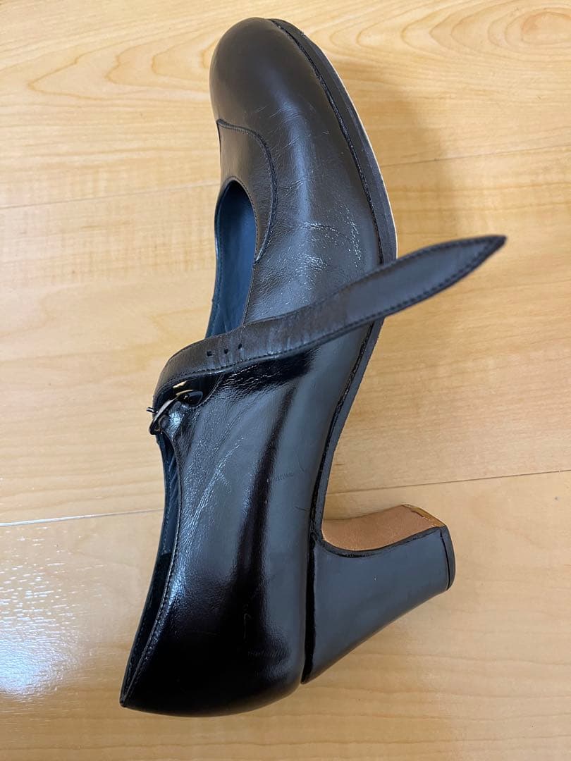 黒革 フラメンコシューズ ドンフラメンコ 39 ½サイズ