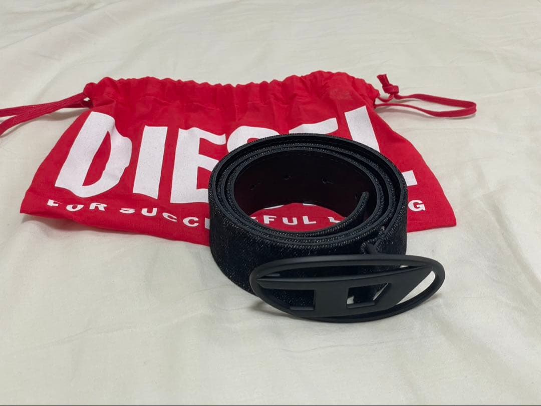 DIESEL ブラック ベルト 80/32 専用袋付き