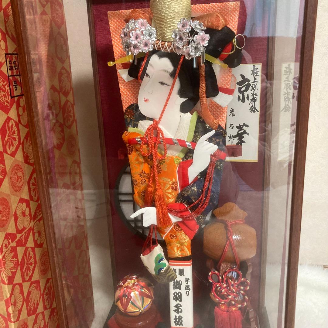 高級羽子板 18号 京華　光太郎作　 ガラスケース入り　極上深水押絵