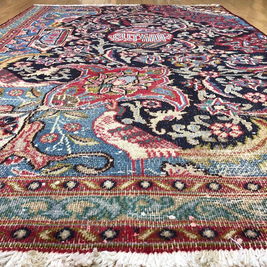 ペルシャ絨毯 ペルシャヴィンテージラグ 155x108 手織り オールド