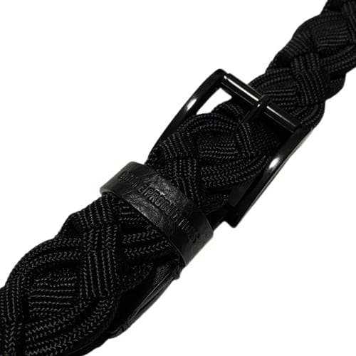 極美品 COOTIE RAZA メッシュベルト ブラック L 留め具 真鍮 牛革