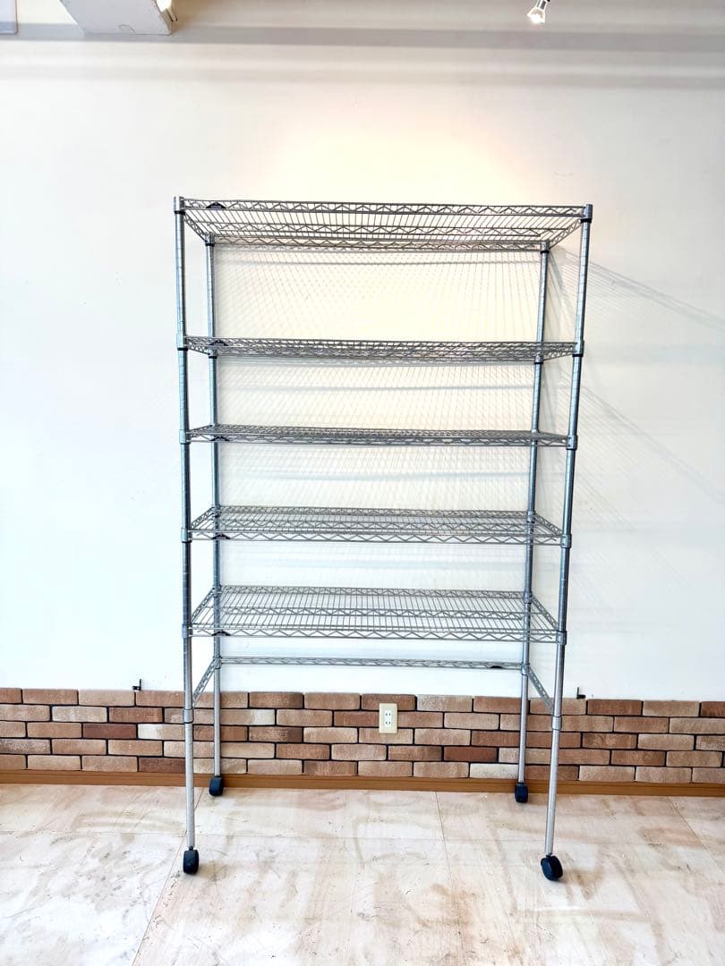 Luminous スチールラック 高さ202cm 5段 キャスター付き