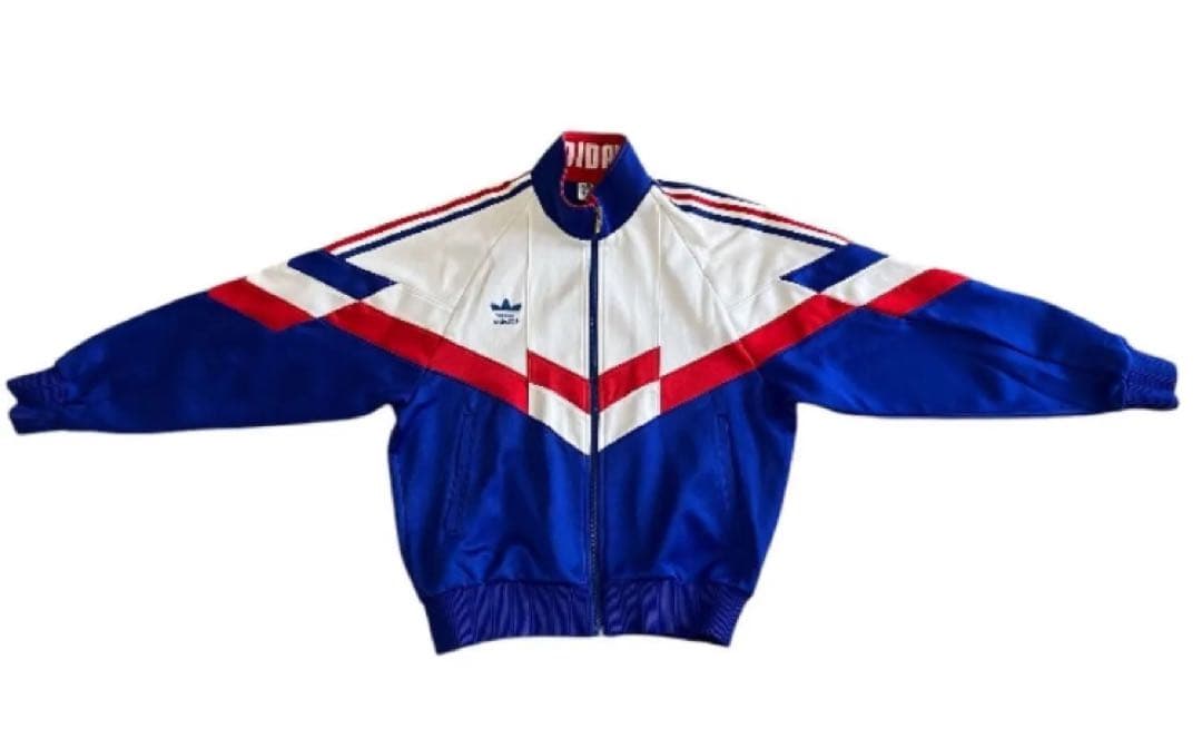 90s アディダス トレフォイル ジャージ トリコロール　上下セット