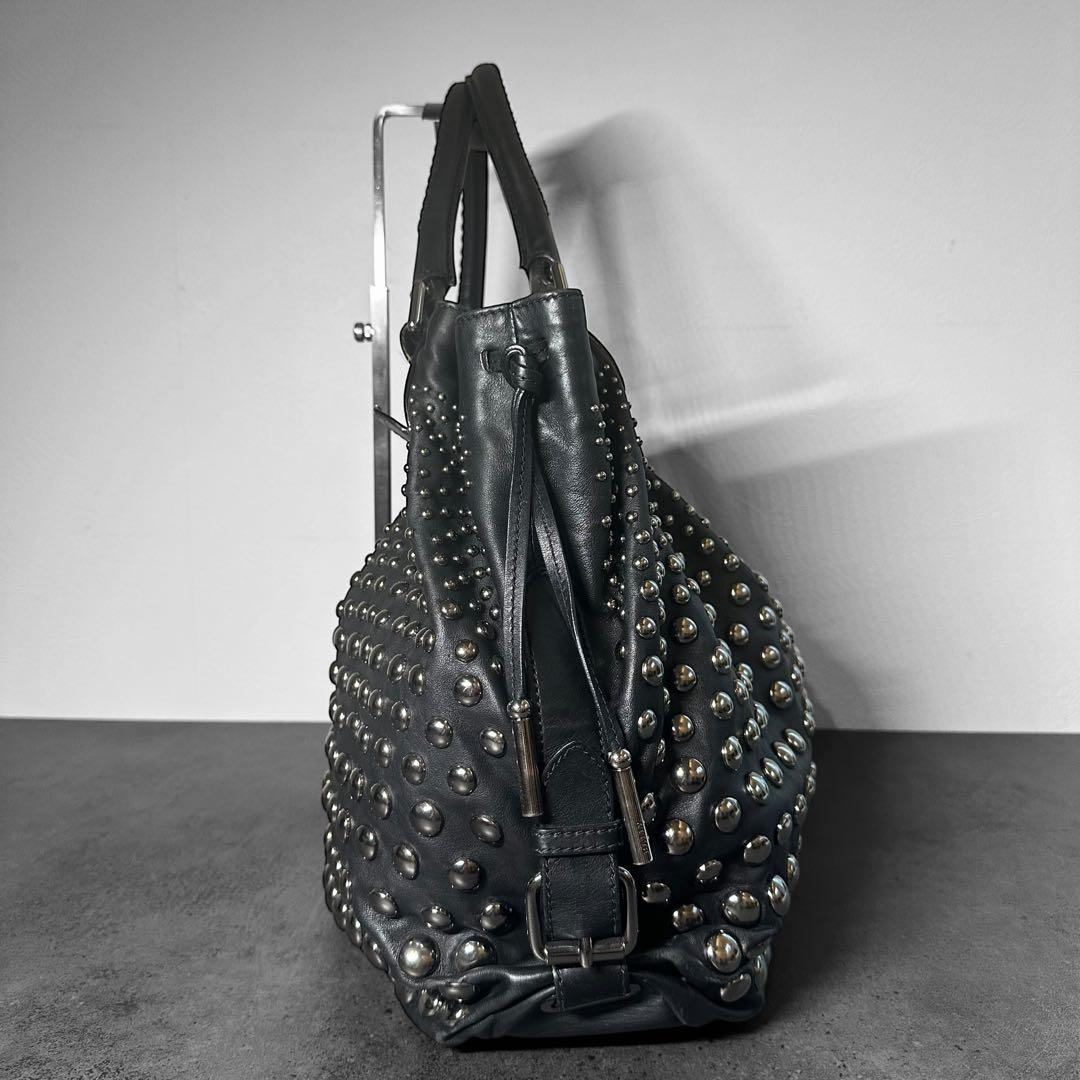 超希少✨BALLY Studded Leather Shoulder Bag