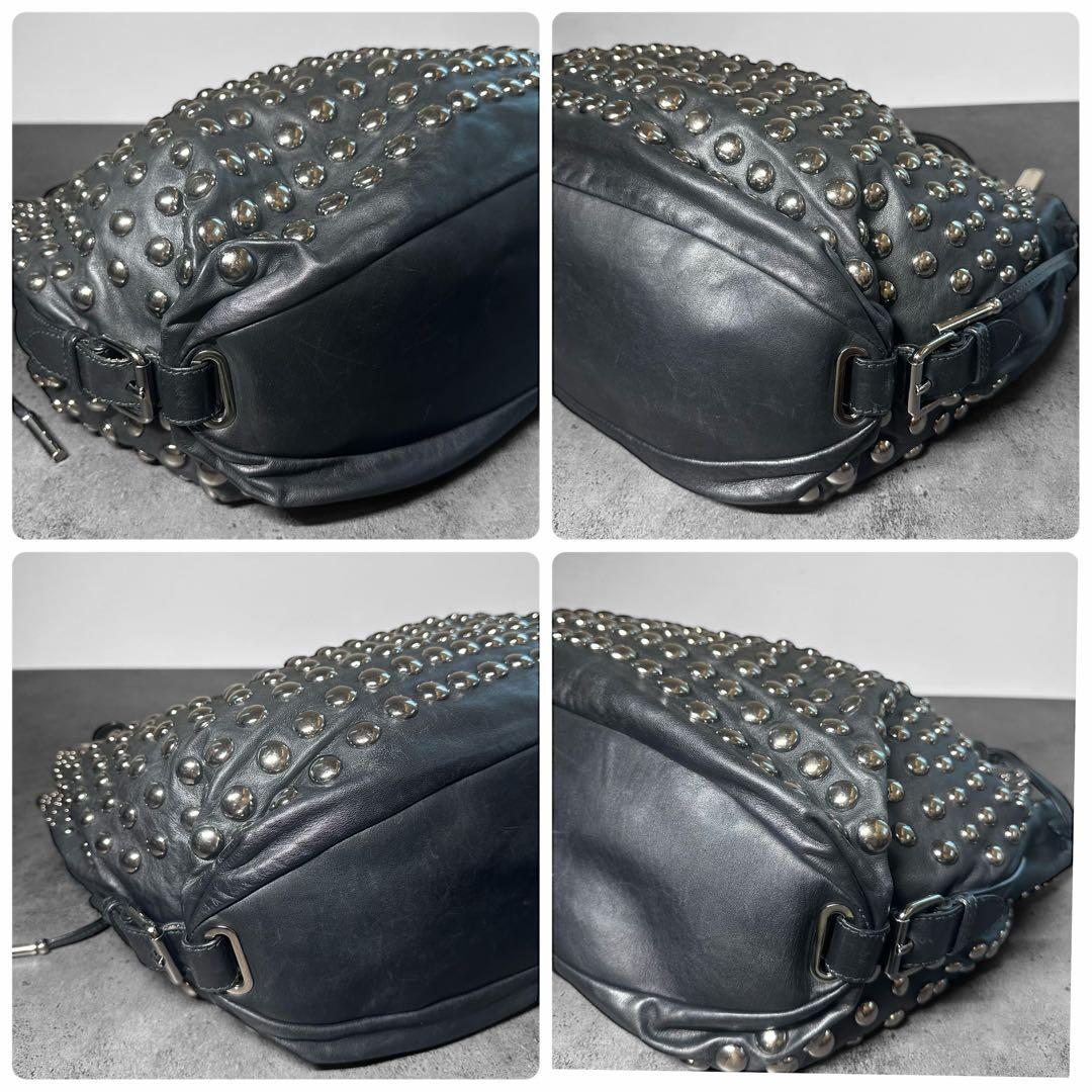 超希少✨BALLY Studded Leather Shoulder Bag