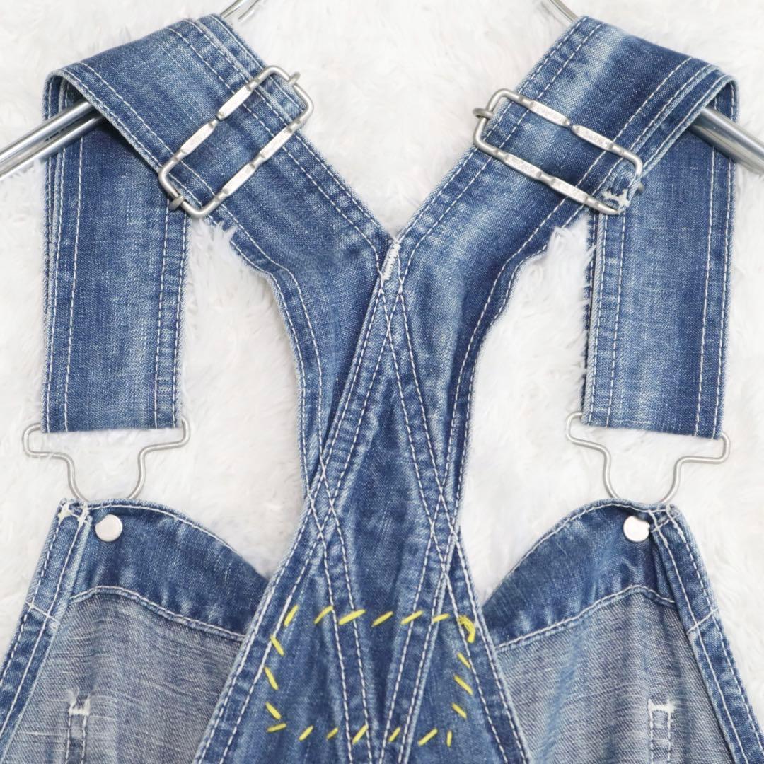 美品★ロンハーマンヴィンテージ デニムオーバーオール サロペット リネン混 XS