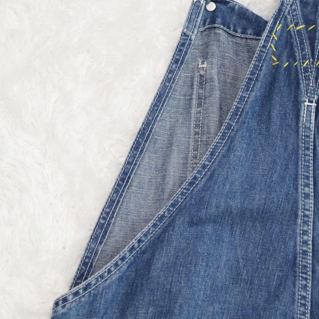 美品★ロンハーマンヴィンテージ デニムオーバーオール サロペット リネン混 XS