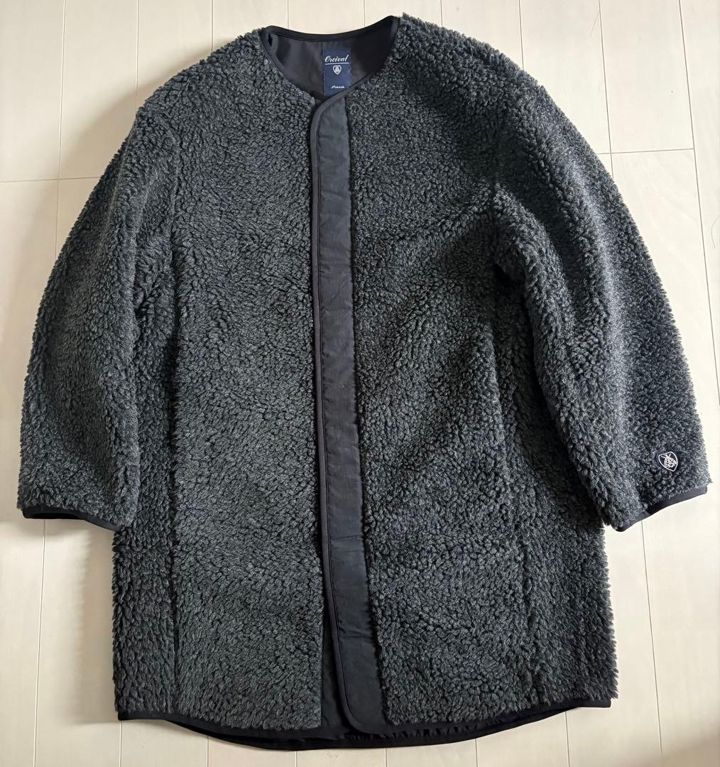 【美品】Orcival オーシバル　ボアコート　フリース　ダークグレー　1