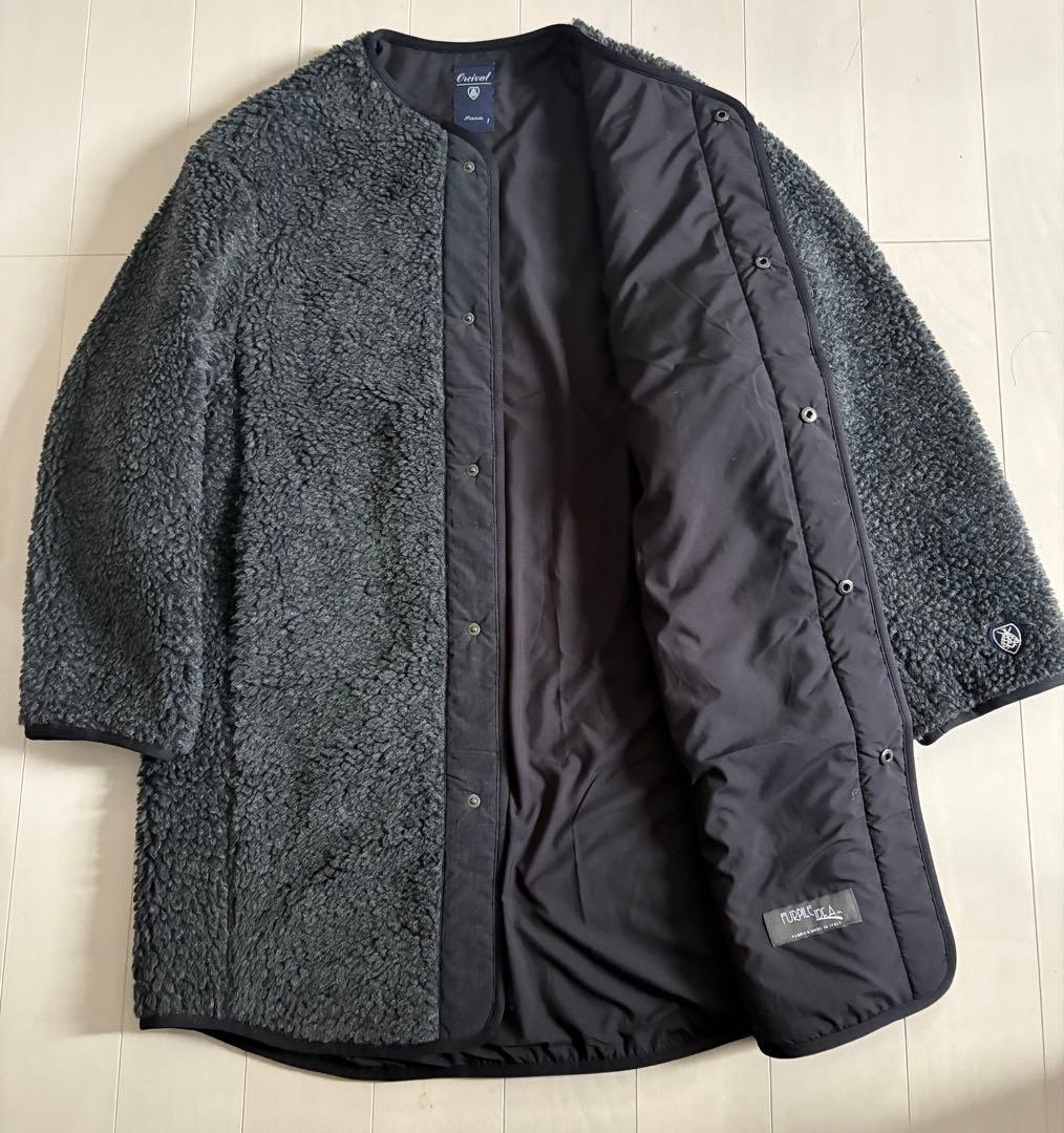 【美品】Orcival オーシバル　ボアコート　フリース　ダークグレー　1