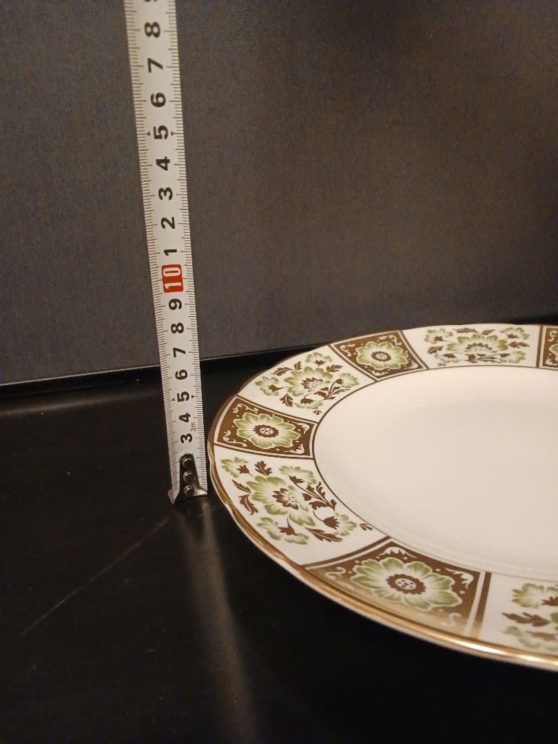 ロイヤルクラウンダービー グリーンダービーパネル プレート27cm②