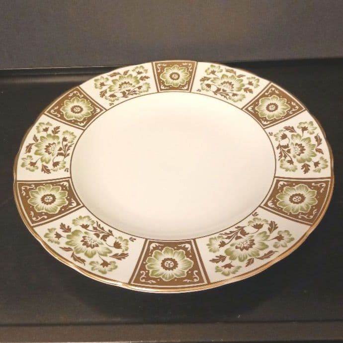ロイヤルクラウンダービー グリーンダービーパネル プレート27cm②