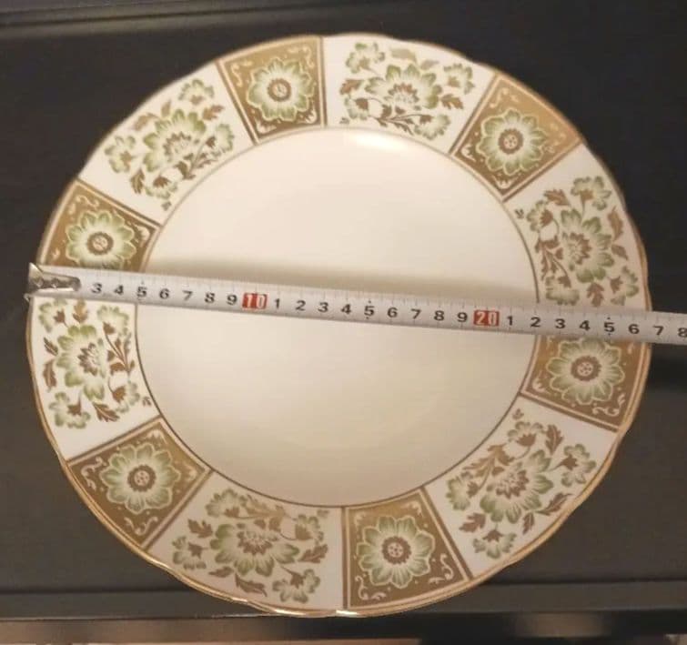 ロイヤルクラウンダービー グリーンダービーパネル プレート27cm②