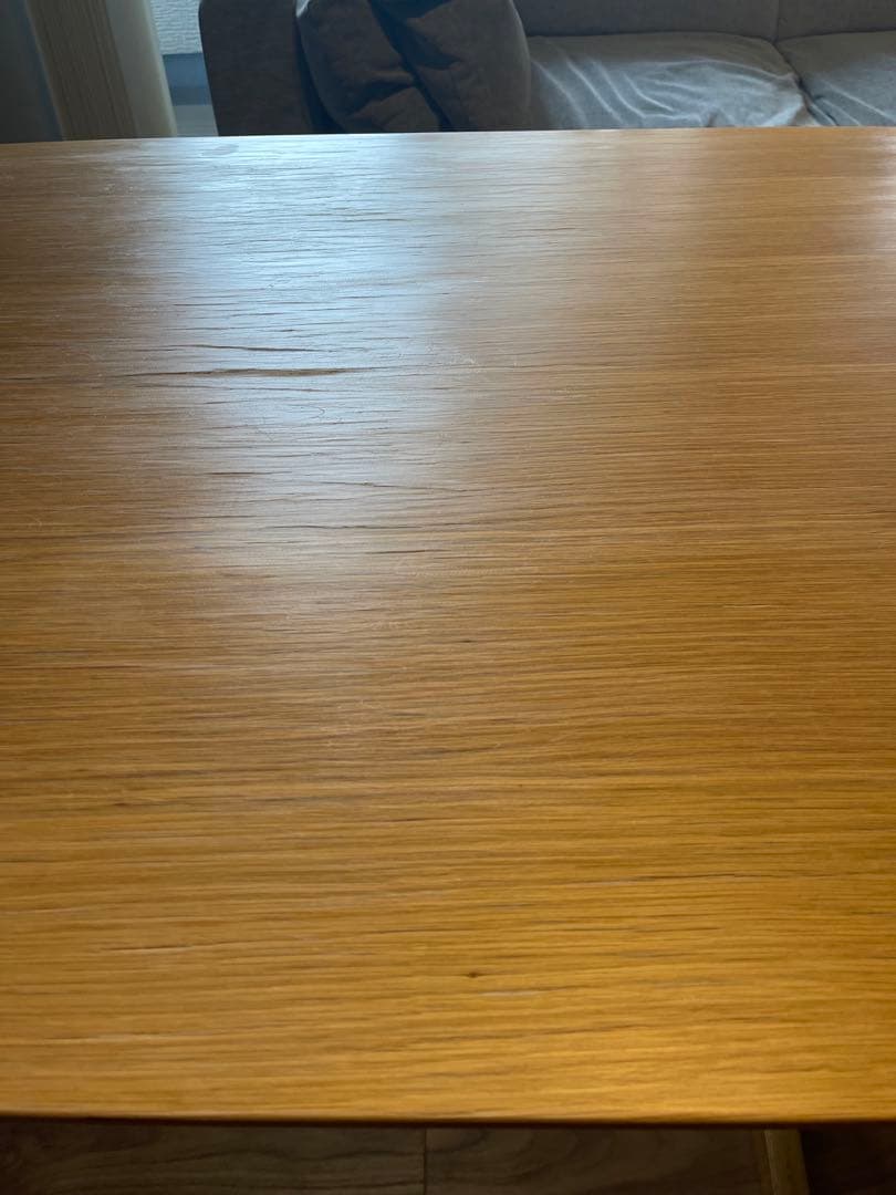 無印良品　木製 ダイニングテーブル リビングテーブル 棚付き ナチュラル　完成品