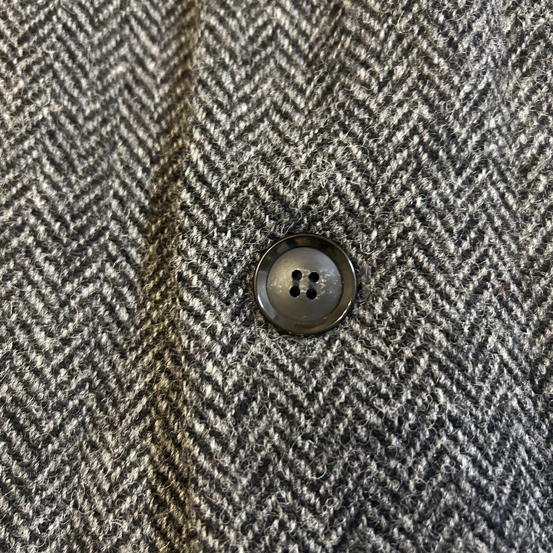 アーバンリサーチロッソ ハリスツイード チェスターコート ヘリンボー ン L