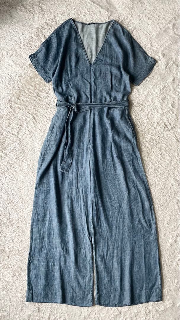 デンハム 美品 DENHAM BEND JUMPSUIT サロペット M ブルー