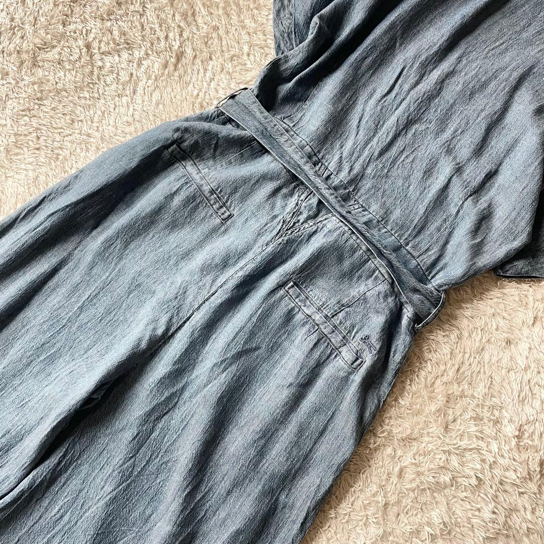 デンハム 美品 DENHAM BEND JUMPSUIT サロペット M ブルー