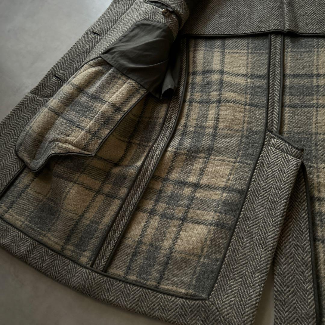 MARGARET HOWELL ヘリンボーン チェスターコート　比翼ボタン