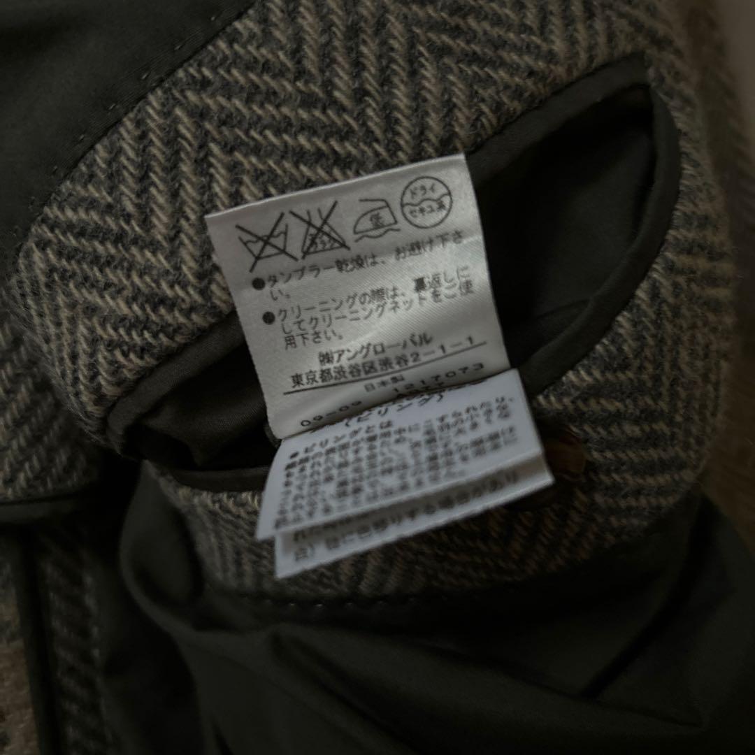 MARGARET HOWELL ヘリンボーン チェスターコート　比翼ボタン