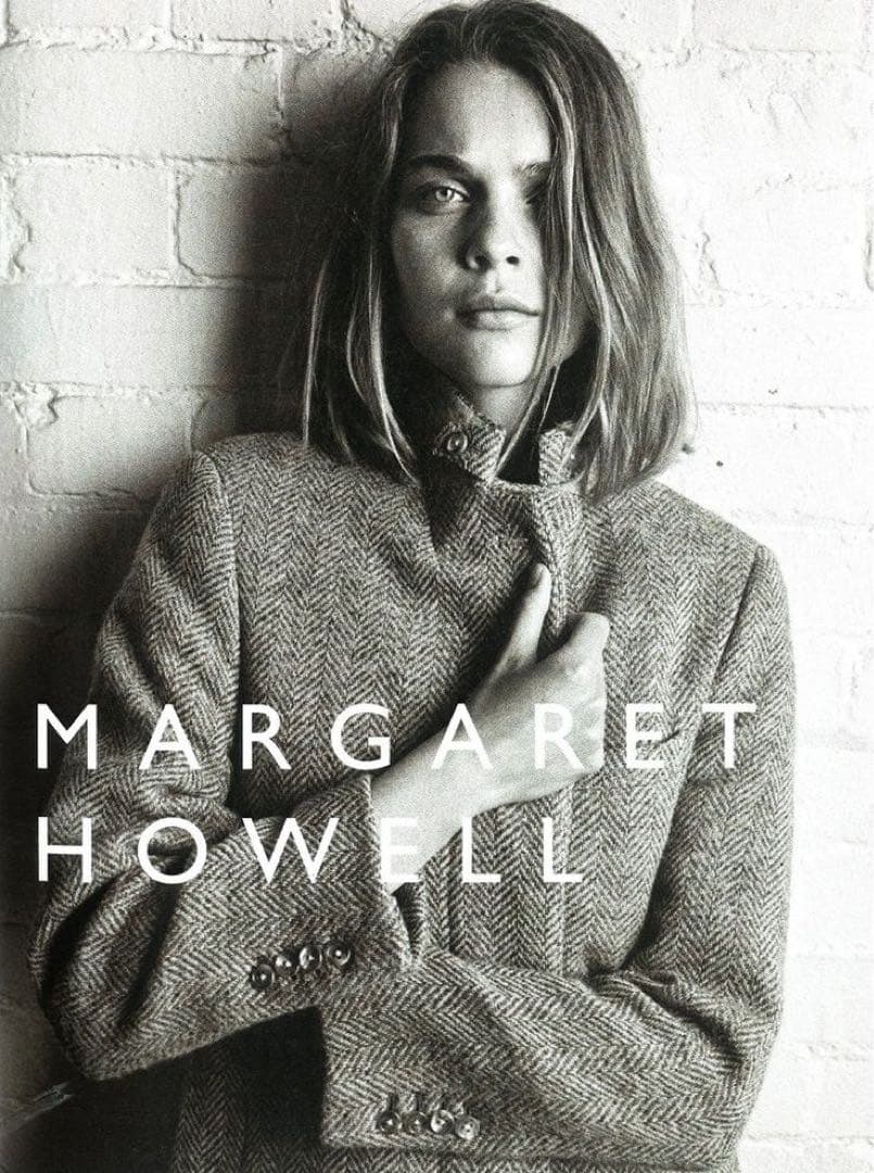 MARGARET HOWELL ヘリンボーン チェスターコート　比翼ボタン
