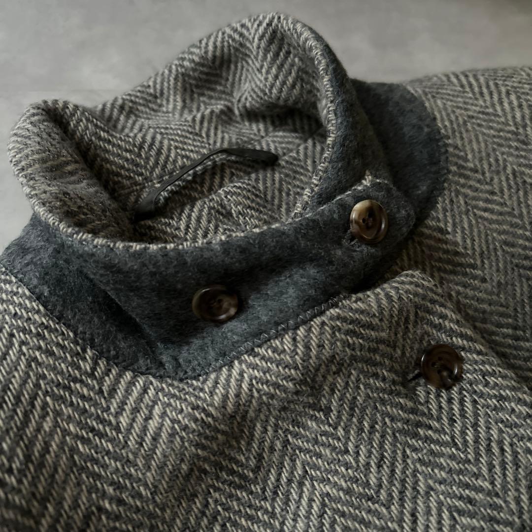 MARGARET HOWELL ヘリンボーン チェスターコート　比翼ボタン