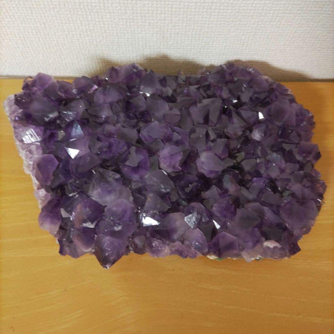 台座付き美結晶☆天然石アメジストクラスター原石パワーストーン鉱物4.2kg紫水晶