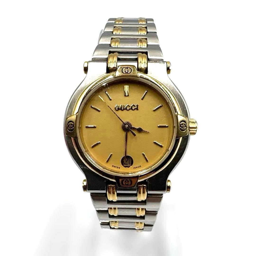 【超美品】グッチ　9000L 新品電池　腕時計　レディース
