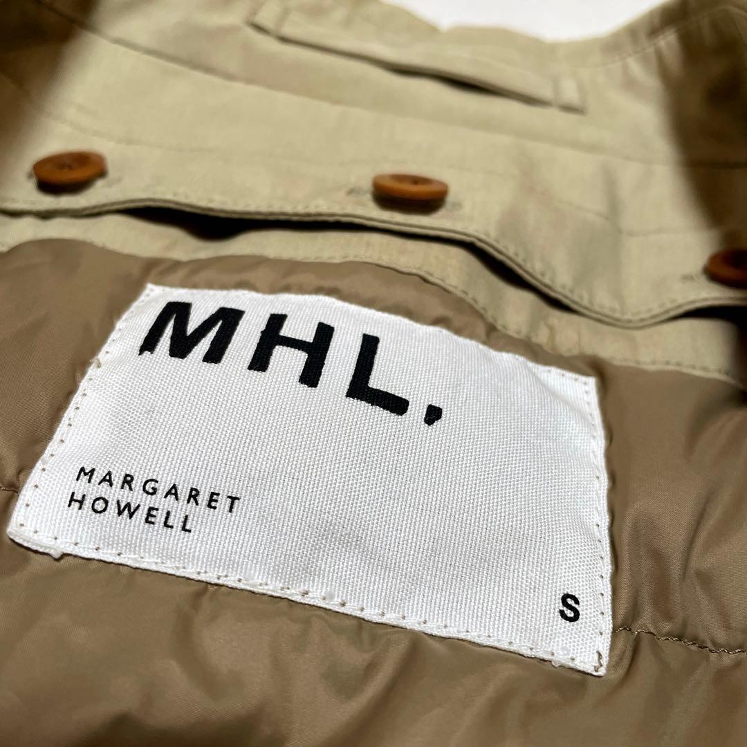 マーガレットハウエルMHLライナーダウンステンカラーコートベージュS