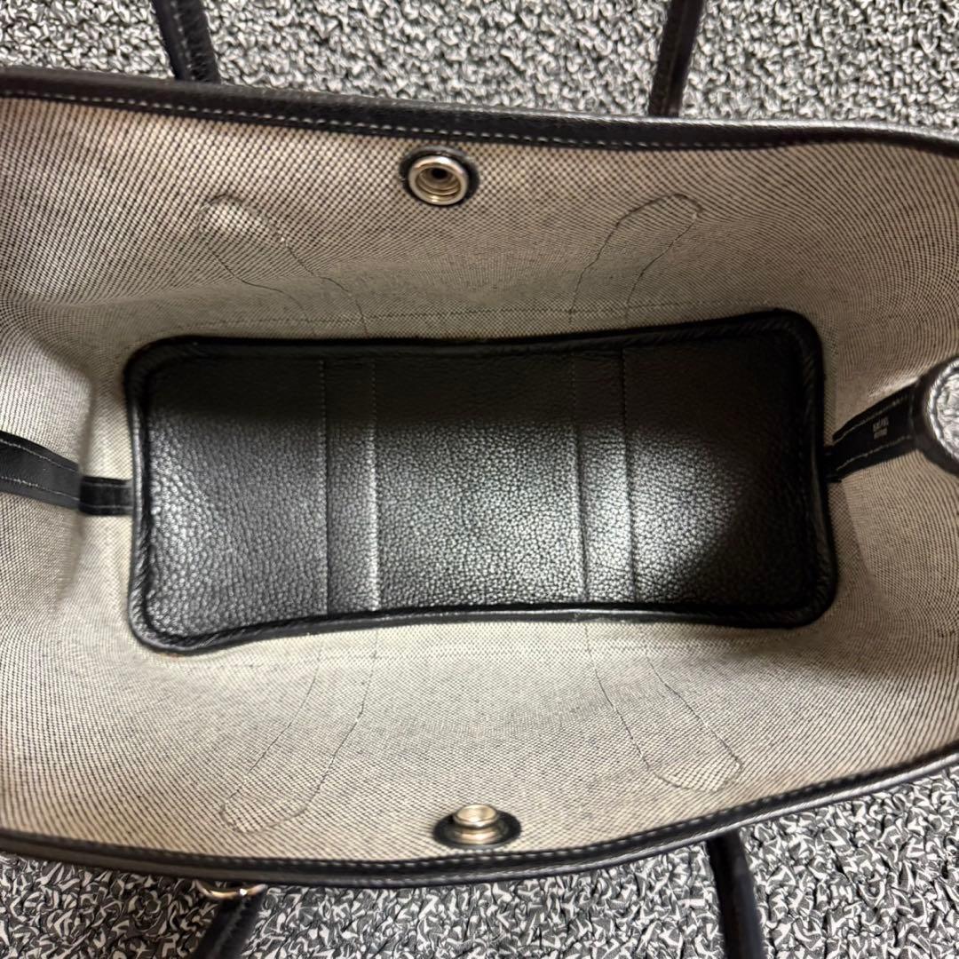 HERMES ガーデンパーティ36 PM トワルアッシュ ショルダーバッグ