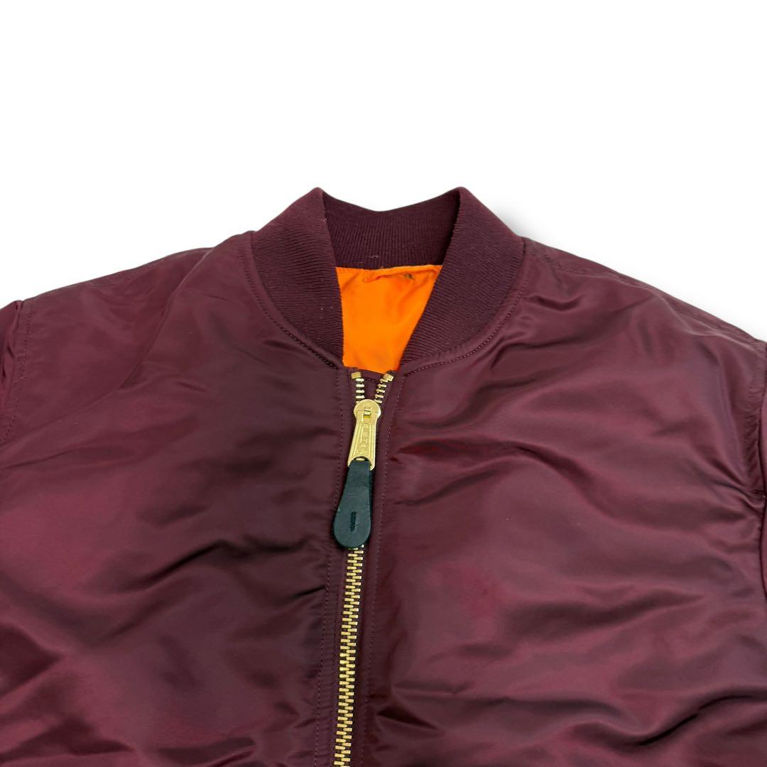 美品　alpha 1900 MA-1 フライトジャケット ボルドー　ゴールド金具